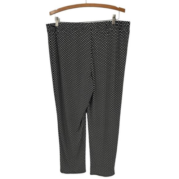 Easywear by Chico’s Black and White dotted Pull on pants size 2 - Picture 2 of 6